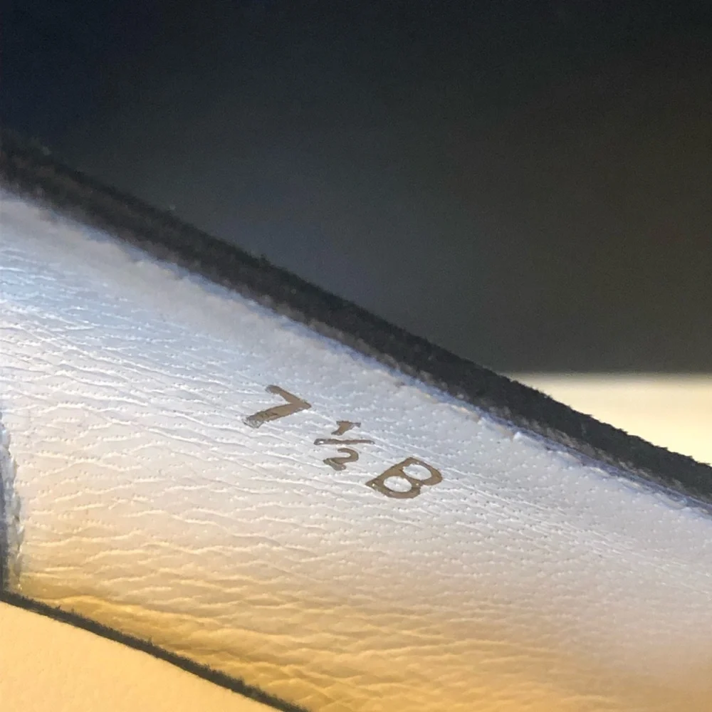 Chanel Cambon sling backs black suede with black patent toe EUC box & 2 dust bag - Picture 10 of 14